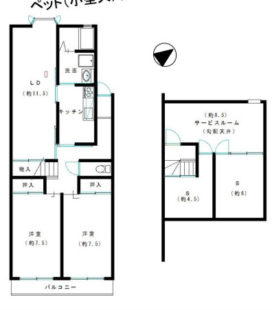 浜風町東サブセンターの間取り