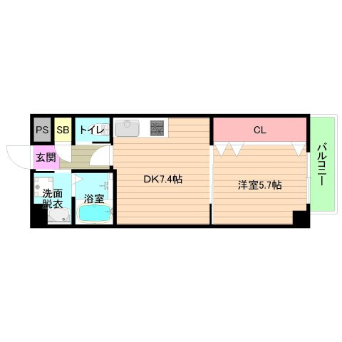 大阪市城東区野江２丁目の賃貸マンションの間取り