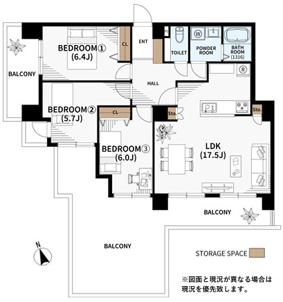 サカエ新宿余丁町マンションの間取り