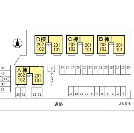 ポルトス元町　Ｂの区画図|当社、チルホームのHPもご覧ください(^^)/物件情報多数♪