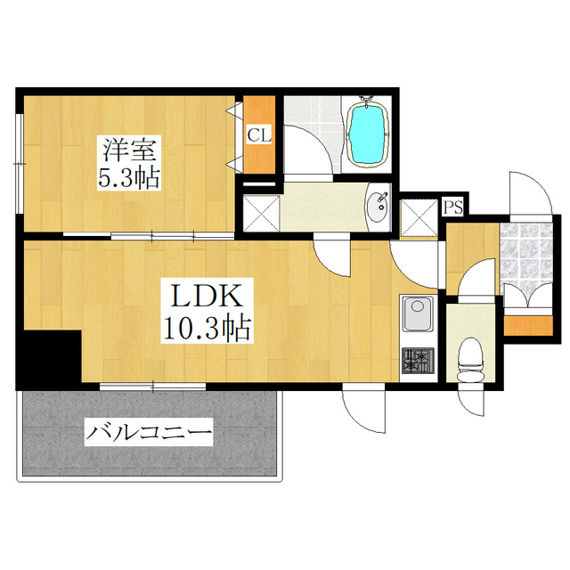 シティインデックス王子の間取り|１ＬＤＫタイプの間取です！