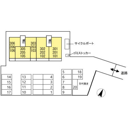 アーブルヒルズⅡの区画図