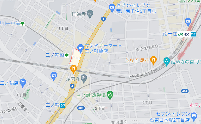 N-flats三ノ輪の地図