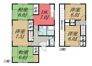 【間取り】 | 荻作戸建