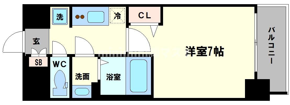 レシオスなんばヴォーグの間取り