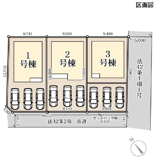 ひたちなか市堀口3期　新築戸建　2号棟の区画図