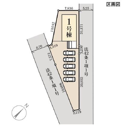 ひたちなか市栄町1期　新築戸建の区画図