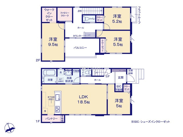 ひたちなか市東大島2期　新築戸建の間取り