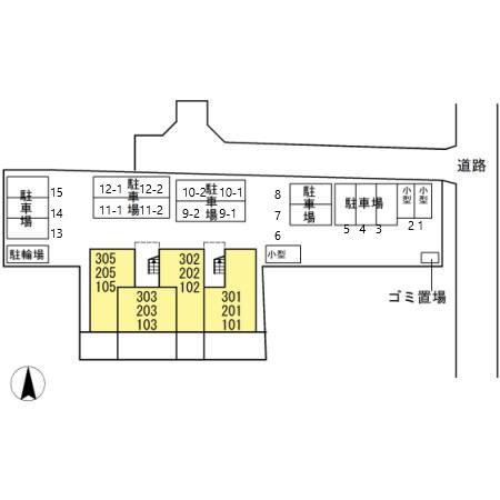 カーサ・フェリスⅡの区画図
