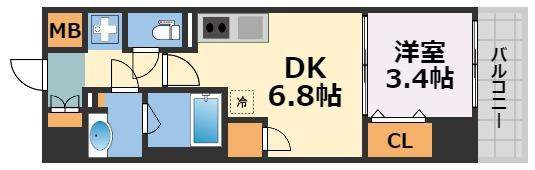 Dimora靭公園の間取り