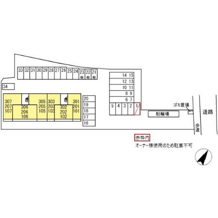 カーサフェリーチェ（清水新地）の区画図