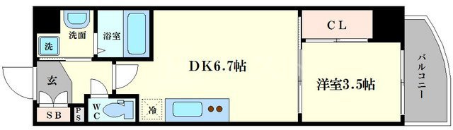 セレニテ堺筋本町ＳＵＤの間取り