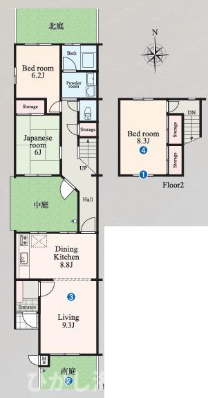 ガーデンハウス茅ヶ崎ロジュマンの間取り|南向き　３LDK