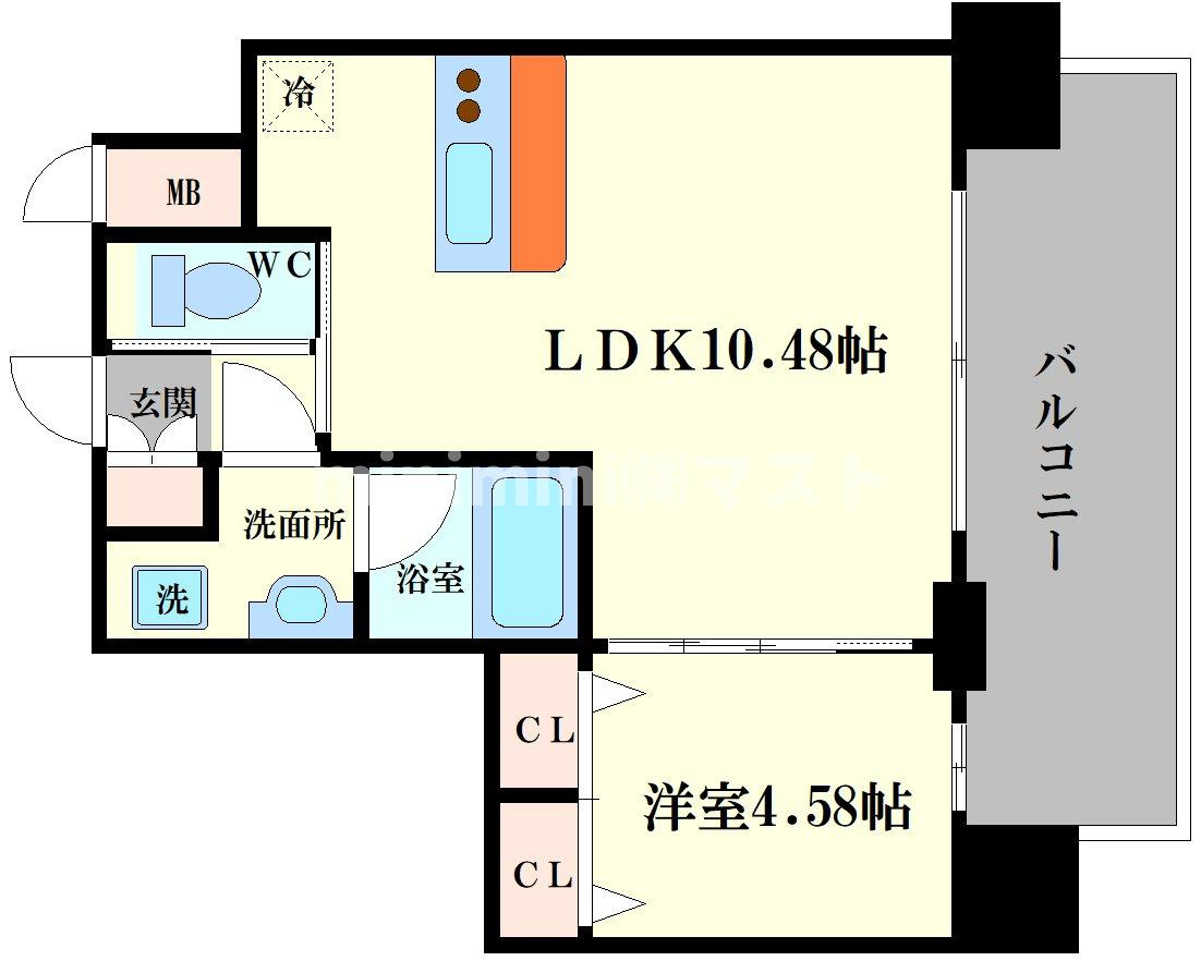 プレジオ難波westの間取り