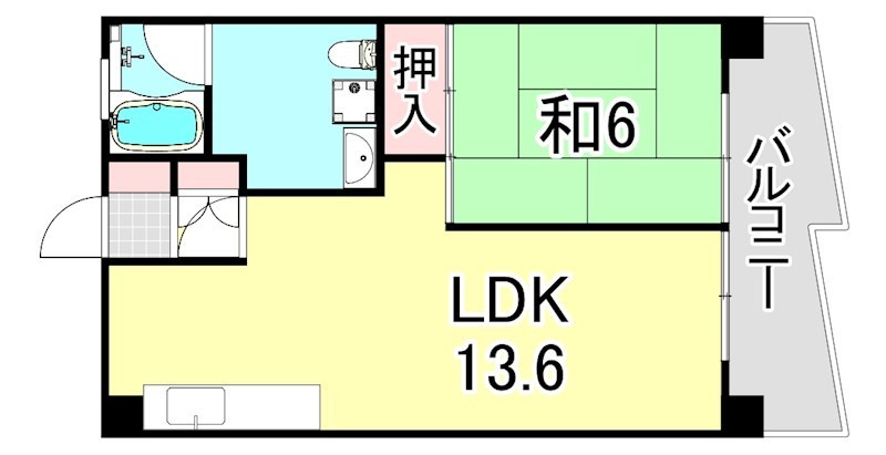 UR武庫川 3号棟の間取り