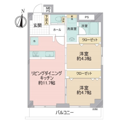 【間取り】 | ゾンネンハイム牛込