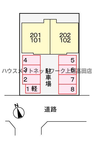 シャトーレ国府の区画図|配置図