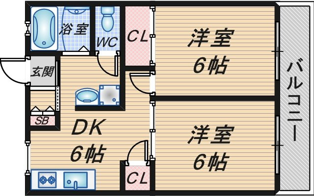 ハイツパークサイドの間取り