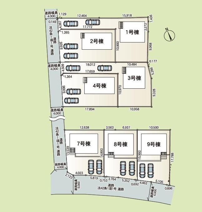 土浦市木田余西台第2　新築戸建　1号棟の区画図