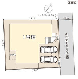 リーブルガーデン北九州市小倉北区篠崎5丁目の区画図