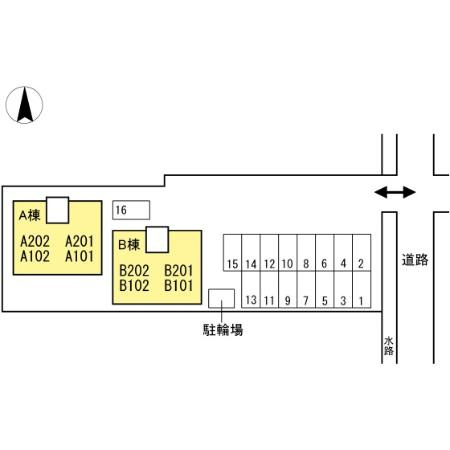 エスペランサ平野　A棟の区画図