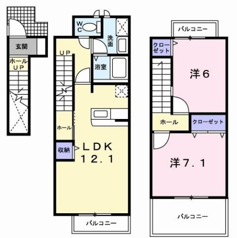 メゾン　パルテールⅠの間取り
