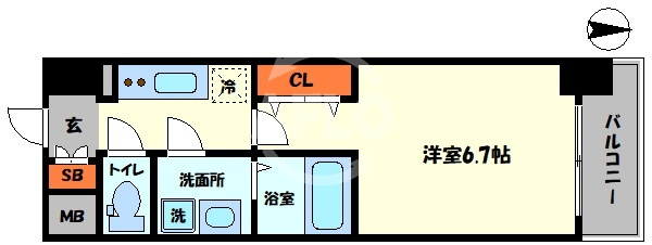 Quintet　NAMBAの間取り|Quintet NAMBA　間取り