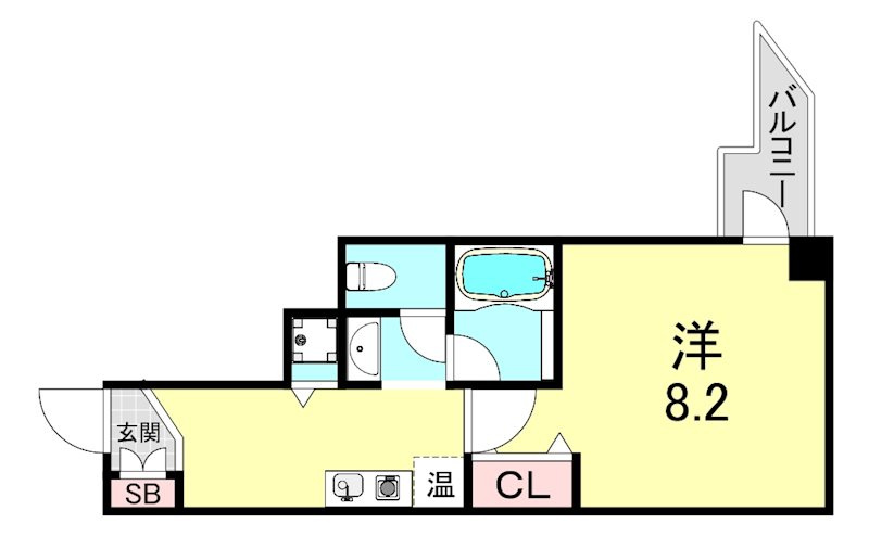 リアンジェ難波の間取り