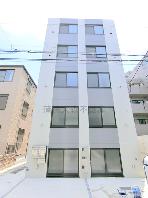 プライムスクエア池上の外観|2026年6月築　RC鉄筋コンクリート造地上5階建て総戸数14戸
東京都大田区池上7丁目　東急池上線池上駅徒歩7分、東急多摩川線矢口渡駅徒歩7分