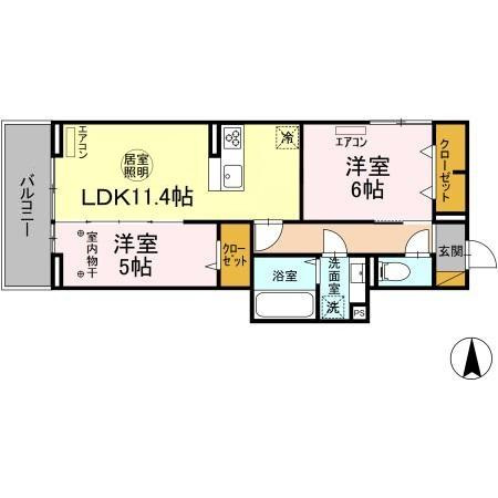 Noble Ferro　A棟の間取り
