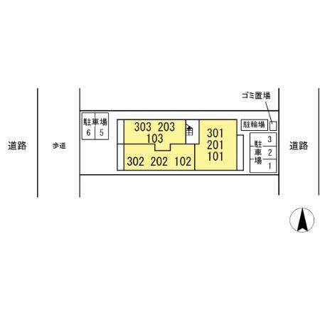 Noble Ferro　A棟の区画図