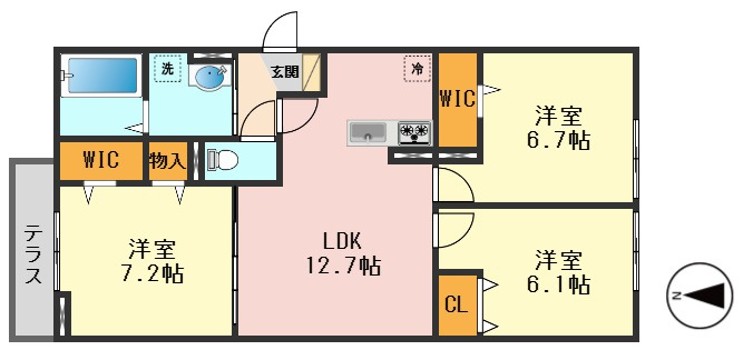セレスティア江戸川の間取り