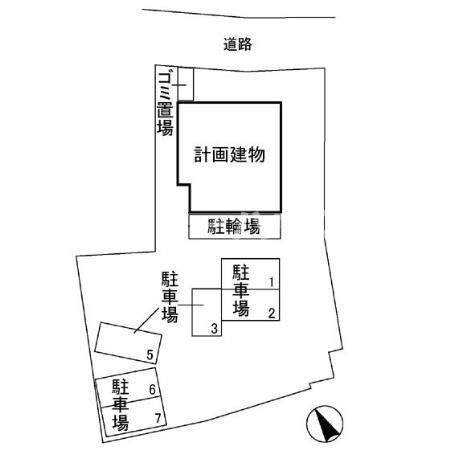 メゾンフローラ市川の区画図