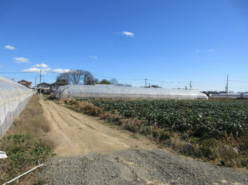 みどり市笠懸町鹿　売地の前面道路含む現地写真