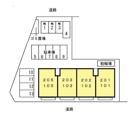 ハミングバードＫの区画図