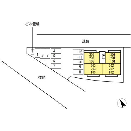 ソレイユメゾン御殿場の区画図