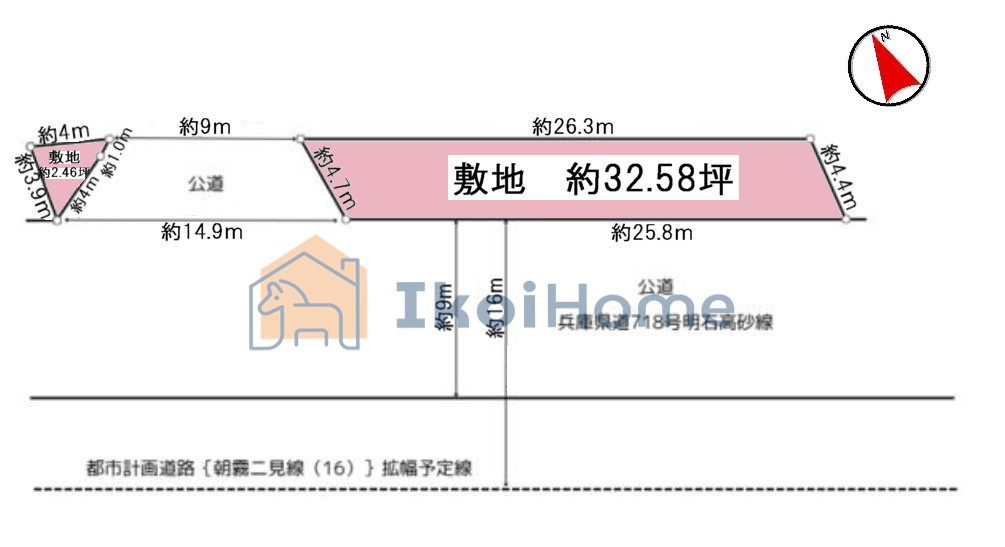 明石市大久保町八木　土地の土地図|●年中無休：当日予約可●敷地約３５坪ございます！店舗用地としてもご検討いただけます！