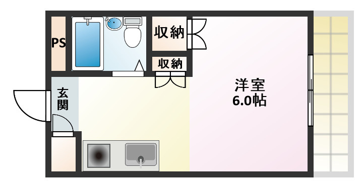 高槻市南芥川町の賃貸マンションの間取り
