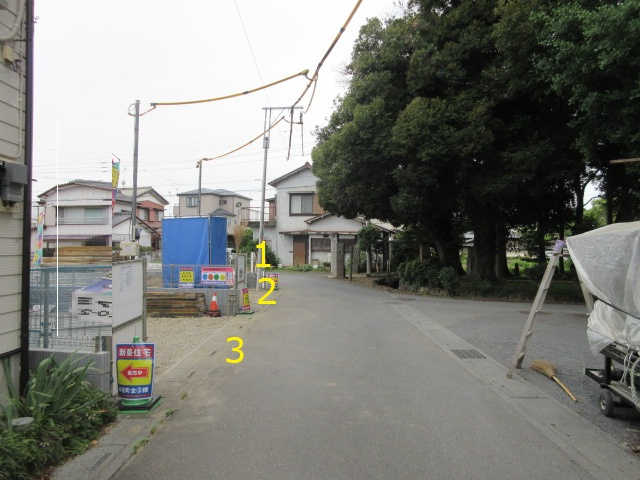 【仲介手数料無料】新築戸建　深谷市本住町16-31（全3棟）の前面道路含む現地写真