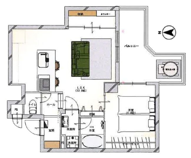 マンション第2木場の間取り|9階部分・南向きにつきまして日当たり・通風・眺望良好。新規リノベーション施工が完了いたしましたのでいつでも内覧が可能です。