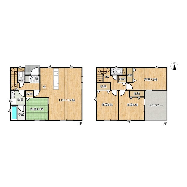 枚方市 招提南町　第５　新築 一戸建  ３号棟の間取り|4LDK、価格3680万円、土地面積149.21㎡、延べ床面積106.10㎡