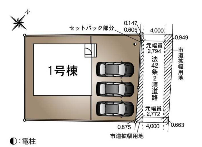 坂東市岩井第3　新築戸建の区画図|敷地広々、地盤調査済みで安心。駐車や生活動線も快適です。