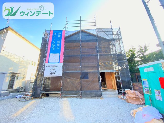 坂東市岩井第3　新築戸建の外観|現在建築中です！お近くの同仕様内観の物件も見れますのでお気軽にお問い合わせください！