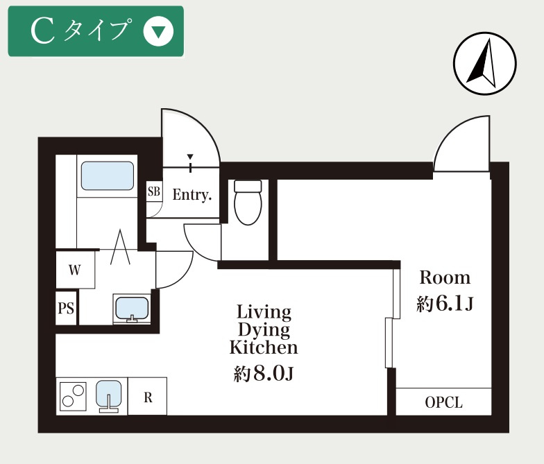 プライムスクエア池上の間取り|ちょっと変わっった間取りの1LDKです。
うまく攻略してください。