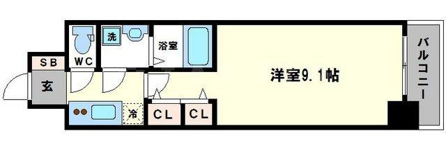 セイル淀屋橋　開平小学校区の間取り|セイル淀屋橋　間取り