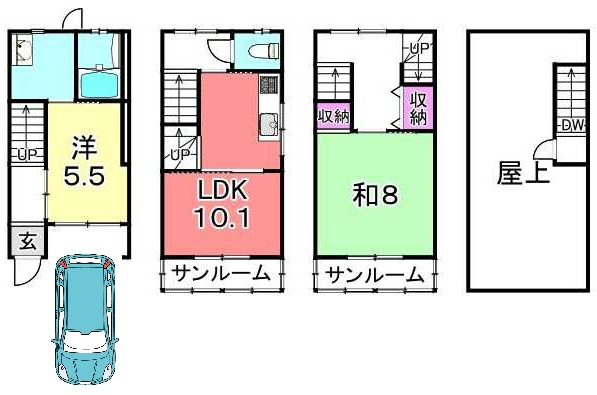 中古戸建　神戸市長田区二葉町8丁目6の間取り|ご内覧はお気軽にリクラス不動産販売までお問合せください