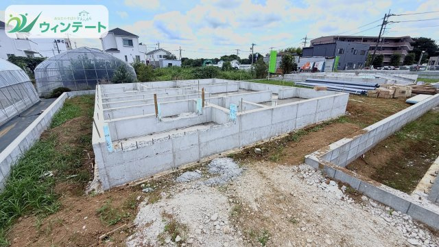 土浦市木田余西台第2　新築戸建　1号棟の外観|現在建築中です！お近くの同仕様内観の物件も見れますのでお気軽にお問い合わせください！