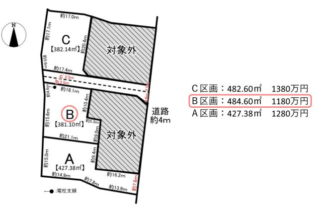 3区画分譲地　領家町1丁目　B区画のその他