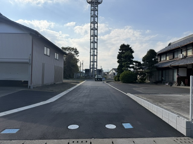 3区画分譲地　領家町1丁目　B区画の前面道路含む現地写真