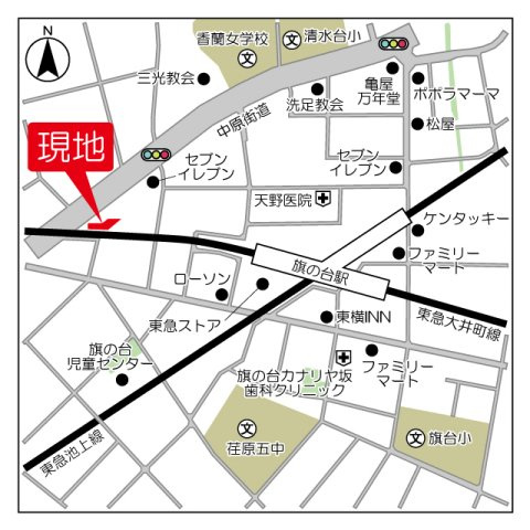 【地図】 | スタイリオ旗の台Ⅱ